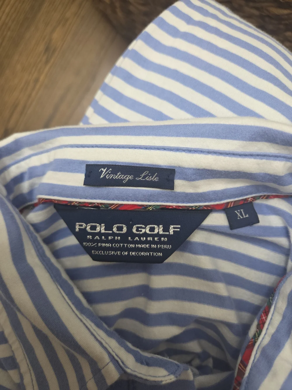 Striped Short-Sleeve Polo Golf Shirt - Light Blue/White